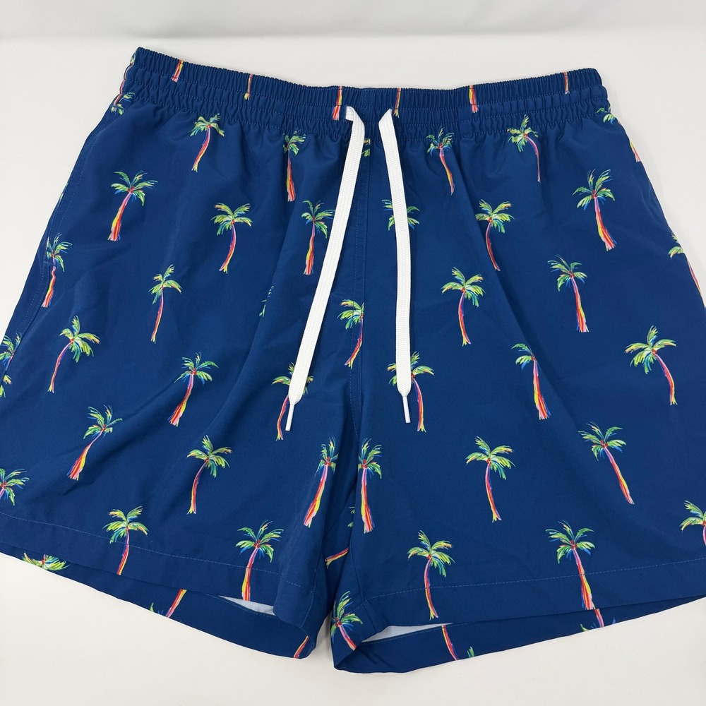 Chubbies Tree Myself & I Blue Palm Tree Swim Trunks 5.5" Inseam Mens XL